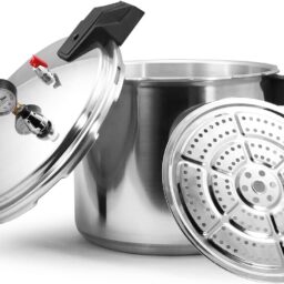 Barton 23 Qt Pressure Cooker & Pressure Canner, Aluminum Canner with Pressure Gauge, Safety Release Valve, Cooking for Home Canning, 23 Quart